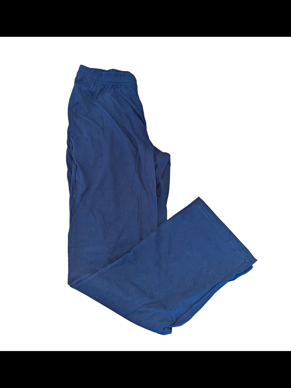 NWOT Hanes Mens Medium Navy Blue Jersey Pants 100% Cotton